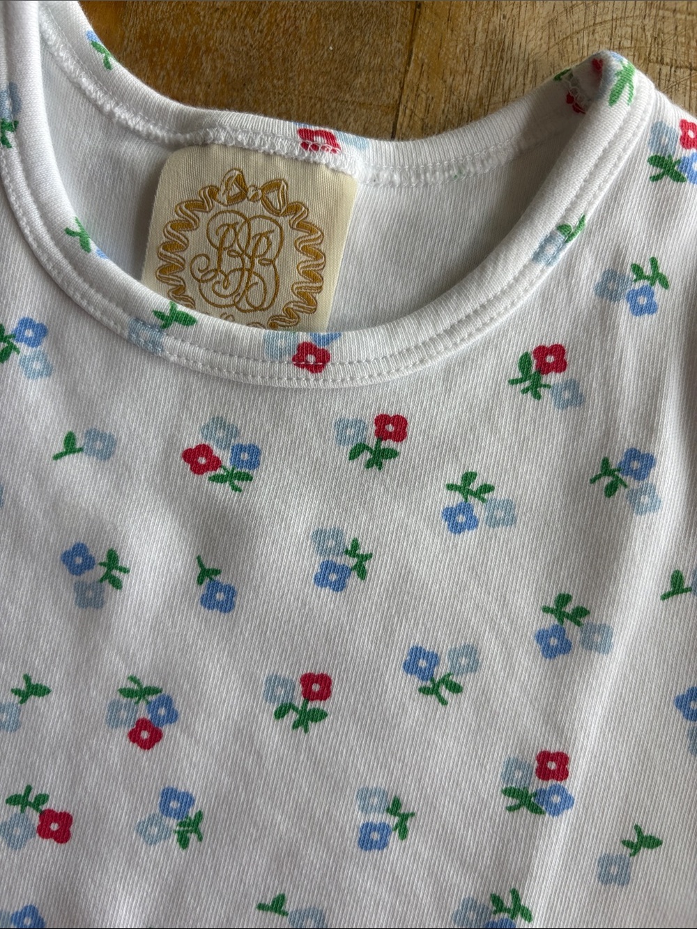 TBBC Girls White Floral Knit Dress size 7 - Picture 2 of 6